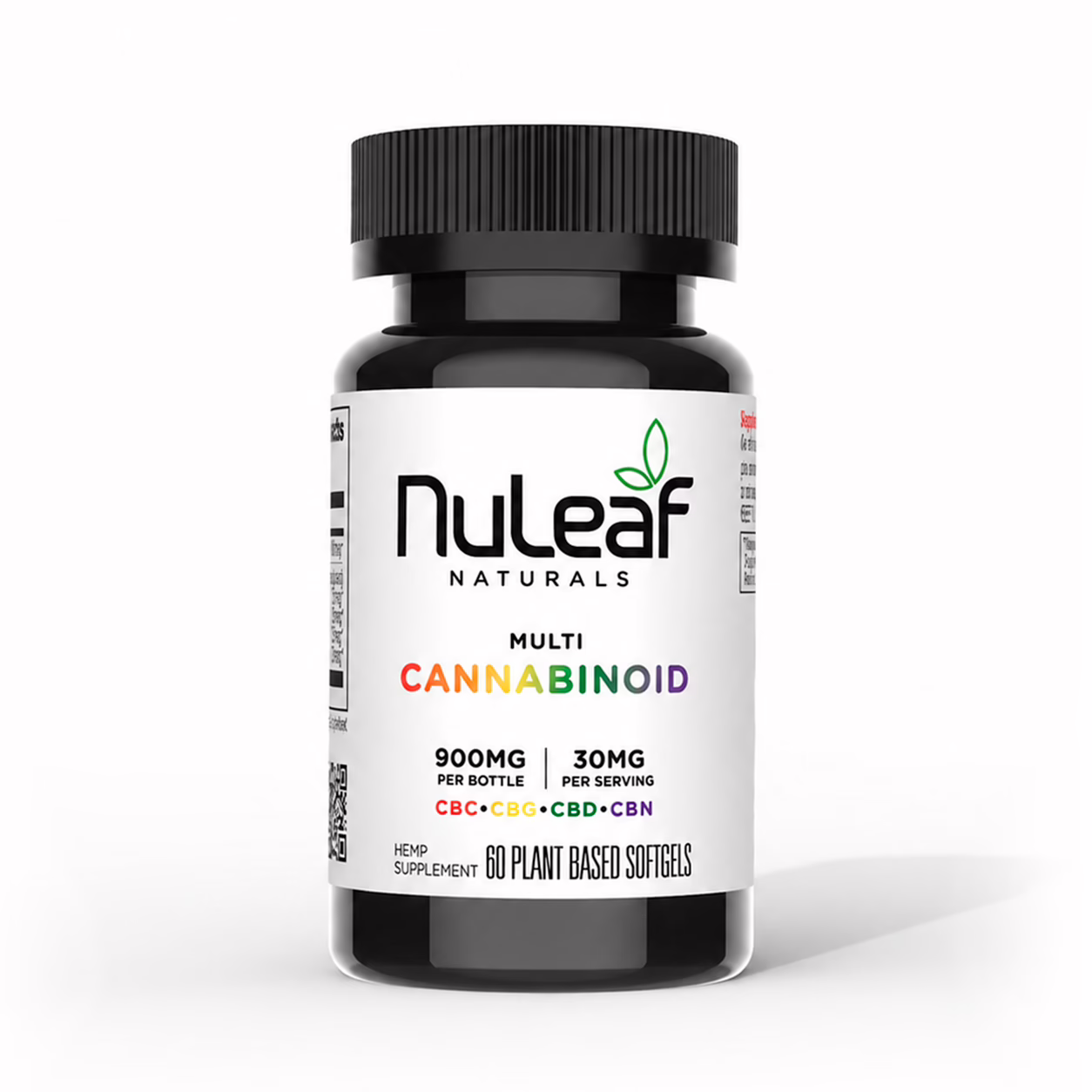 NuLeaf Naturals, Multicannabinoid Softgels CBD+CBC+CBG+CBN, Full Spectrum, 60ct, 900mg Multi