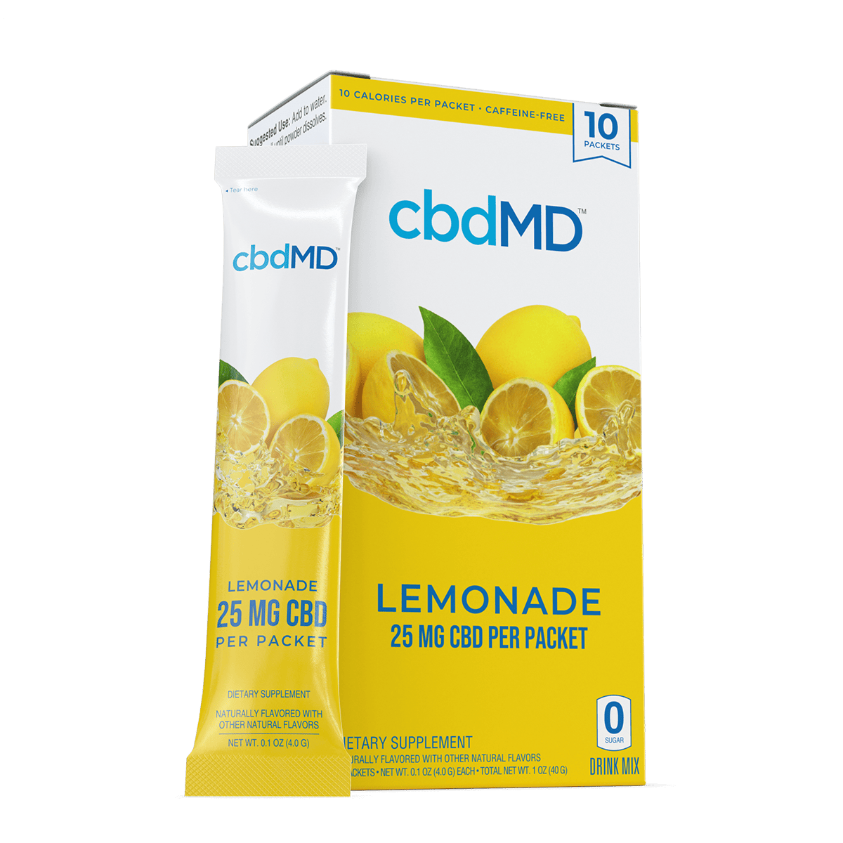 cbdMD CBD Powdered Drink Mix, Lemonade