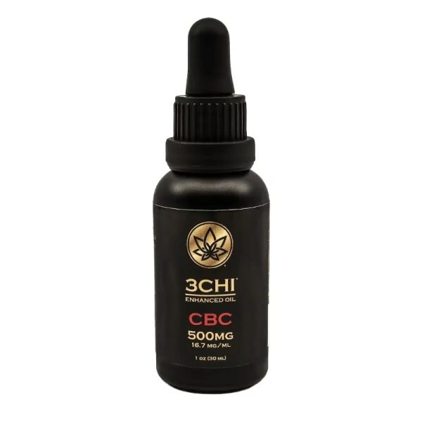 3Chi, CBC Oil Tincture, Broad Spectrum THC-Free, 1oz, 500mg CBC