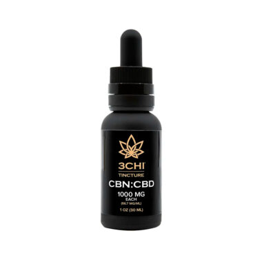 3Chi, CBN:CBD Oil Tincture, Broad Spectrum THC-Free, 1fl oz, 1000mg CBN and 1000mg CBD