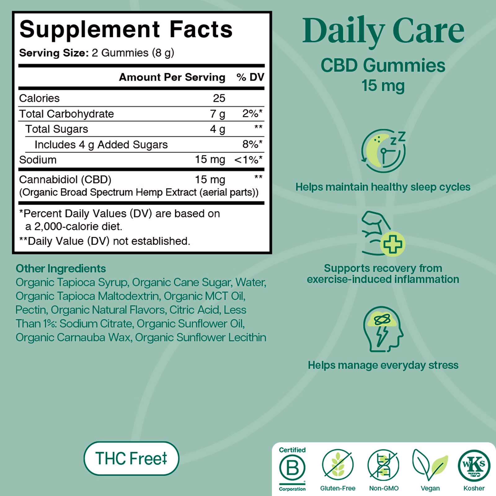 Charlotte's Web, 15mg CBD Gummies THC-Free, Broad Spectrum, Mango Peach, 60ct, 450mg CBD