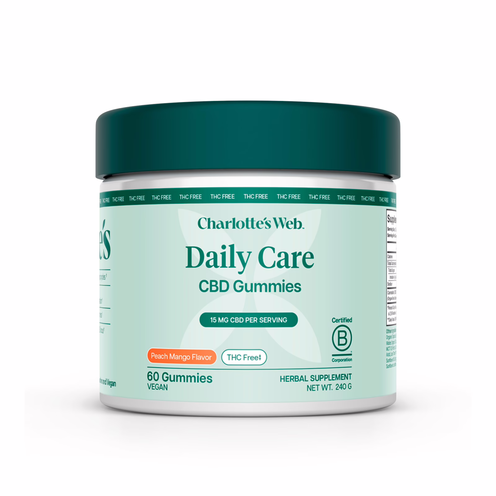 Charlotte's Web, 15mg CBD Gummies THC-Free, Broad Spectrum, Mango Peach, 60ct, 450mg CBD Charlotte's Web, 15mg CBD Gummies THC-Free, Broad Spectrum, Mango Peach, 60ct, 450mg CBD