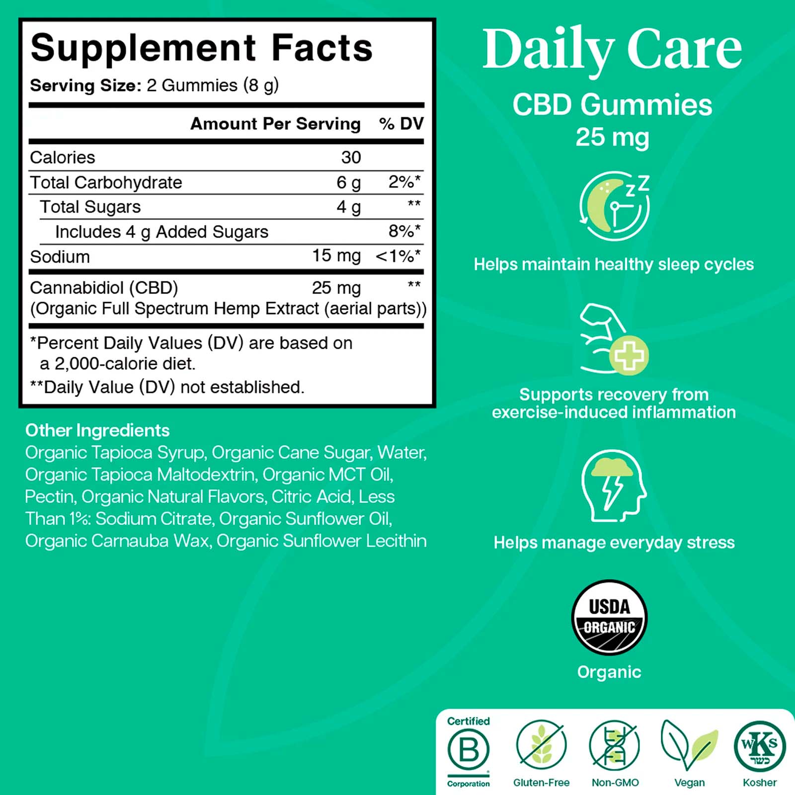 Charlotte’s Web, 25mg CBD Gummies Daily Wellness, Full Spectrum, Raspberry Lime, 60ct, 750mg CBD