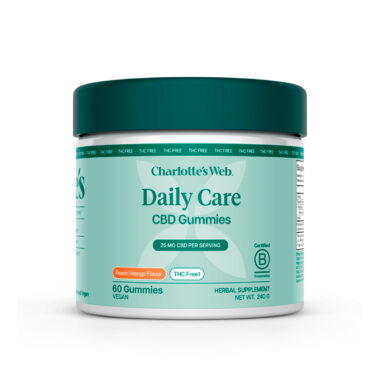 Charlotte's Web, 25mg CBD Gummies: THC-Free, Broad Spectrum, Mango Peach, 60ct, 750mg CBD