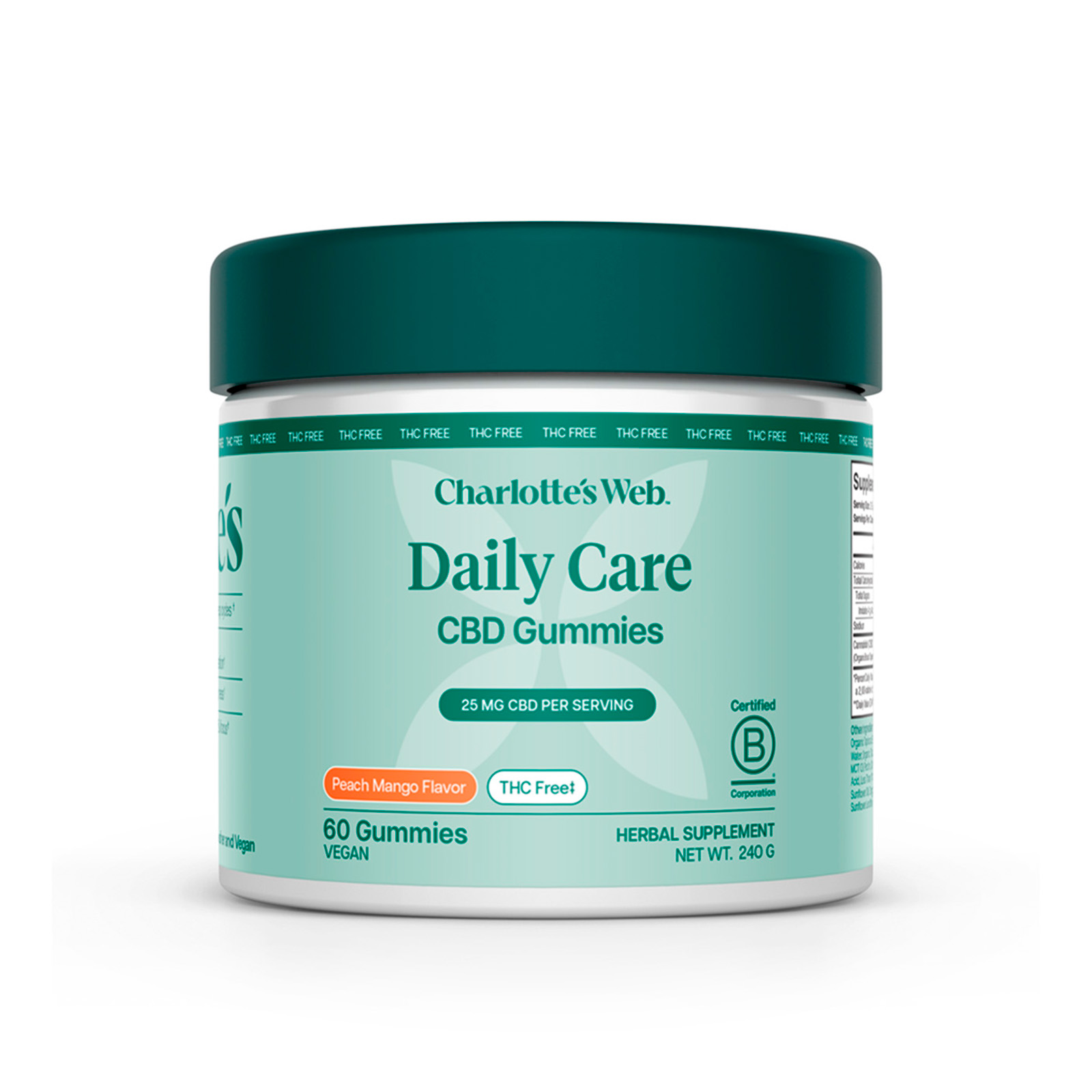 Charlotte's Web, 25mg CBD Gummies THC-Free, Broad Spectrum, Mango Peach, 60ct, 750mg CBD 1 Charlotte's Web, 25mg CBD Gummies: THC-Free, Broad Spectrum, Mango Peach, 60ct, 750mg CBD