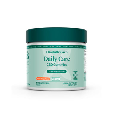 Charlotte's Web, 25mg CBD Gummies THC-Free, Broad Spectrum, Mango Peach, 60ct, 750mg CBD
