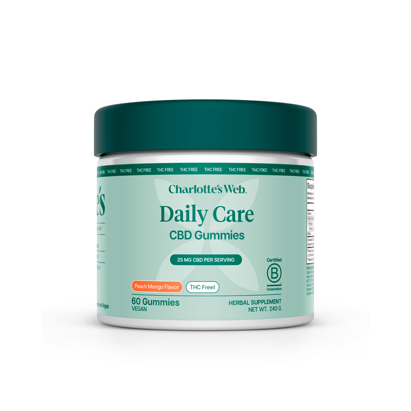 Charlotte's Web, 25mg CBD Gummies THC-Free, Broad Spectrum, Mango Peach, 60ct, 750mg CBD Charlotte's Web, 25mg CBD Gummies THC-Free, Broad Spectrum, Mango Peach, 60ct, 750mg CBD