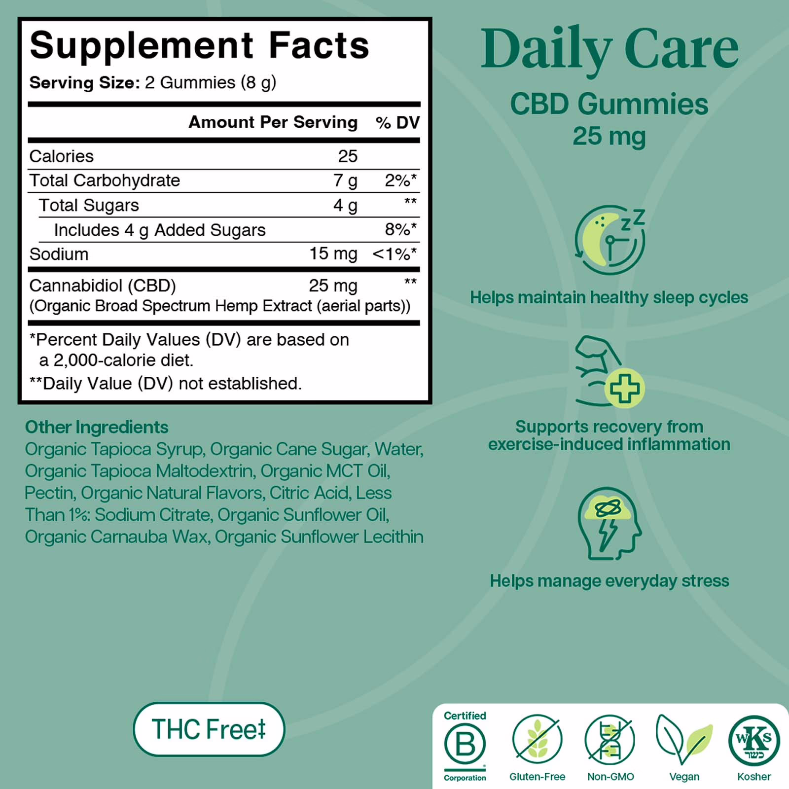 Charlotte's Web, 25mg CBD Gummies THC-Free, Broad Spectrum, Mango Peach, 60ct, 750mg CBD