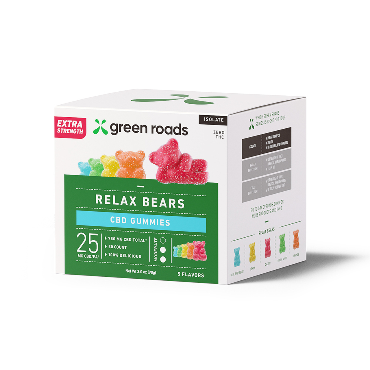 Green Roads, Extra Strength CBD Relax Bears Gummies, Isolate THC-Free, 30ct, 750mg CBD 1