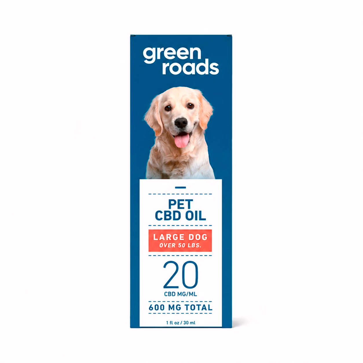 Green Roads, Pet CBD Drops Large Dog, Broad Spectrum THC-Free, 1fl oz, 600mg CBD Green Roads, Pet CBD Drops Large Dog, Broad Spectrum THC-Free, 1fl oz, 20MG/ML, 600mg CBD