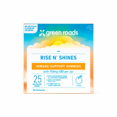 Green Roads, Rise N' Shines Immune Support CBD Gummies, Citrus, Full Spectrum, 30ct, 750mg CBD