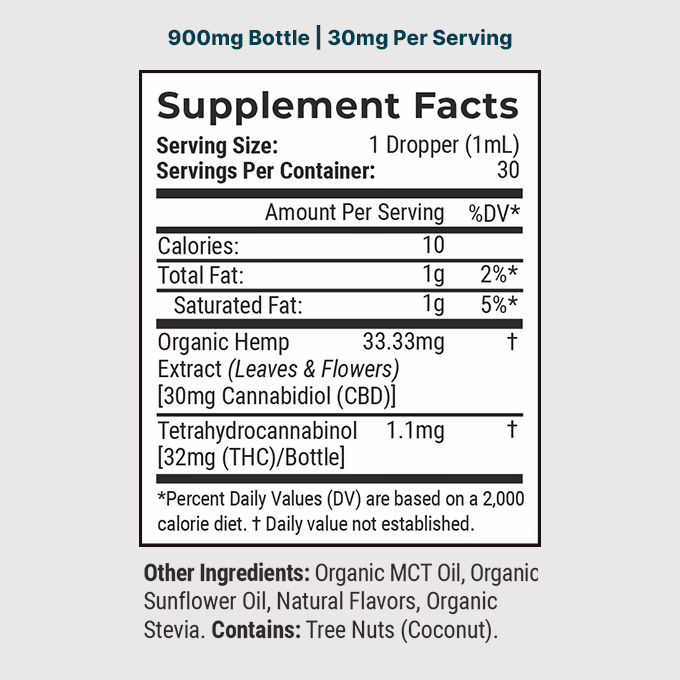 Joy Organics, Tropical Sunrise Organic CBD Tincture, Full Spectrum, 1fl oz, 900mg CBD