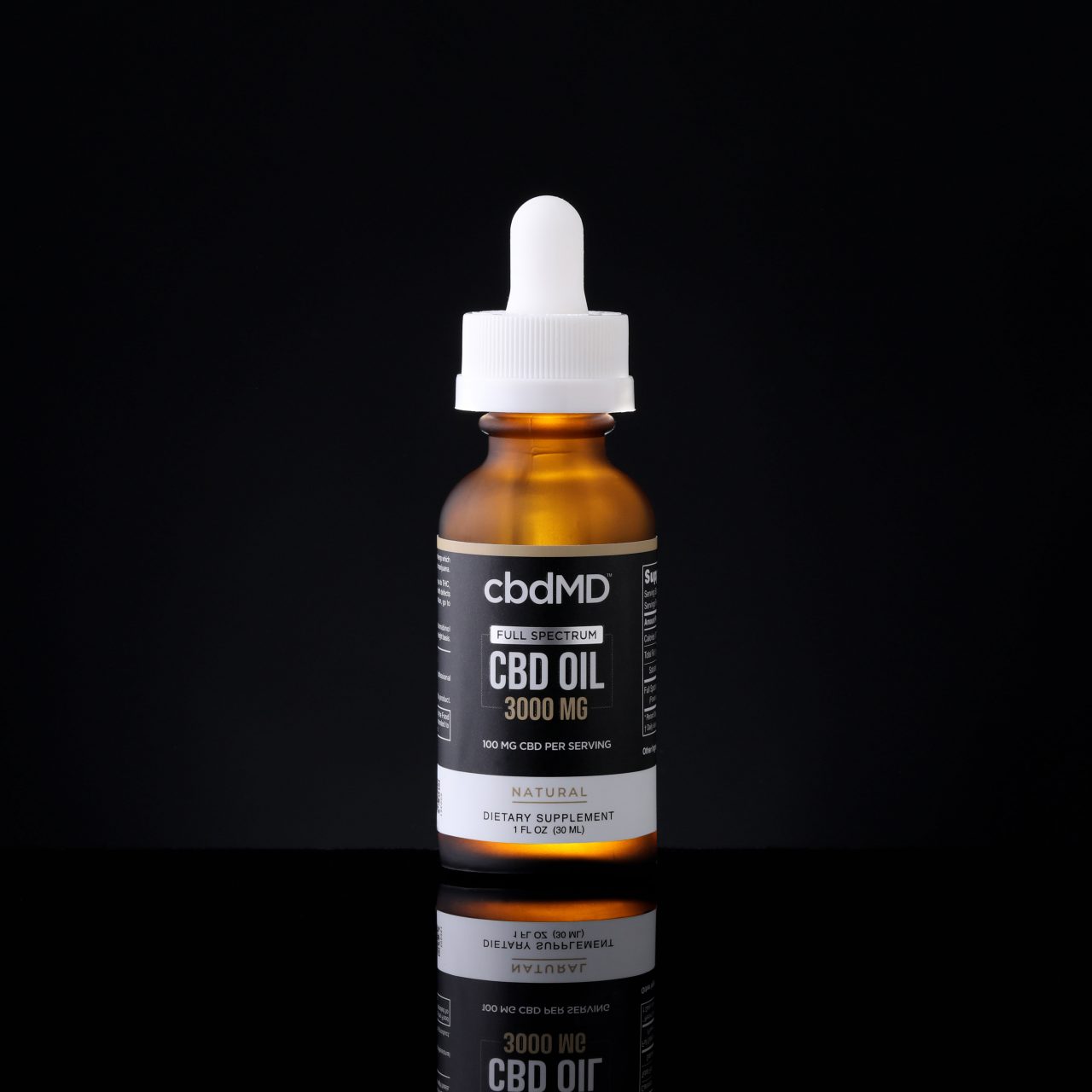 cbdMD, CBD Oil Tincture, Full Spectrum, Natural Flavor, 1oz, 3000mg CBD 1