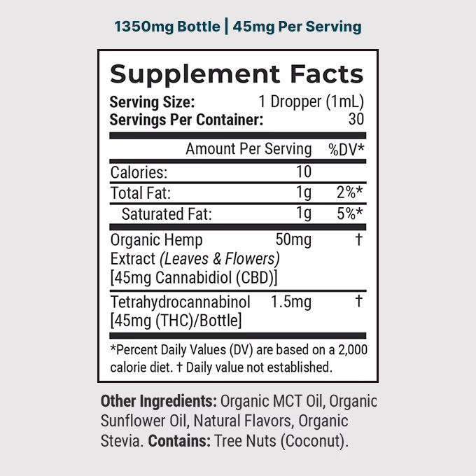 Joy Organics, Tropical Sunrise Organic CBD Tincture, Full Spectrum, 1fl oz, 1350mg CBD