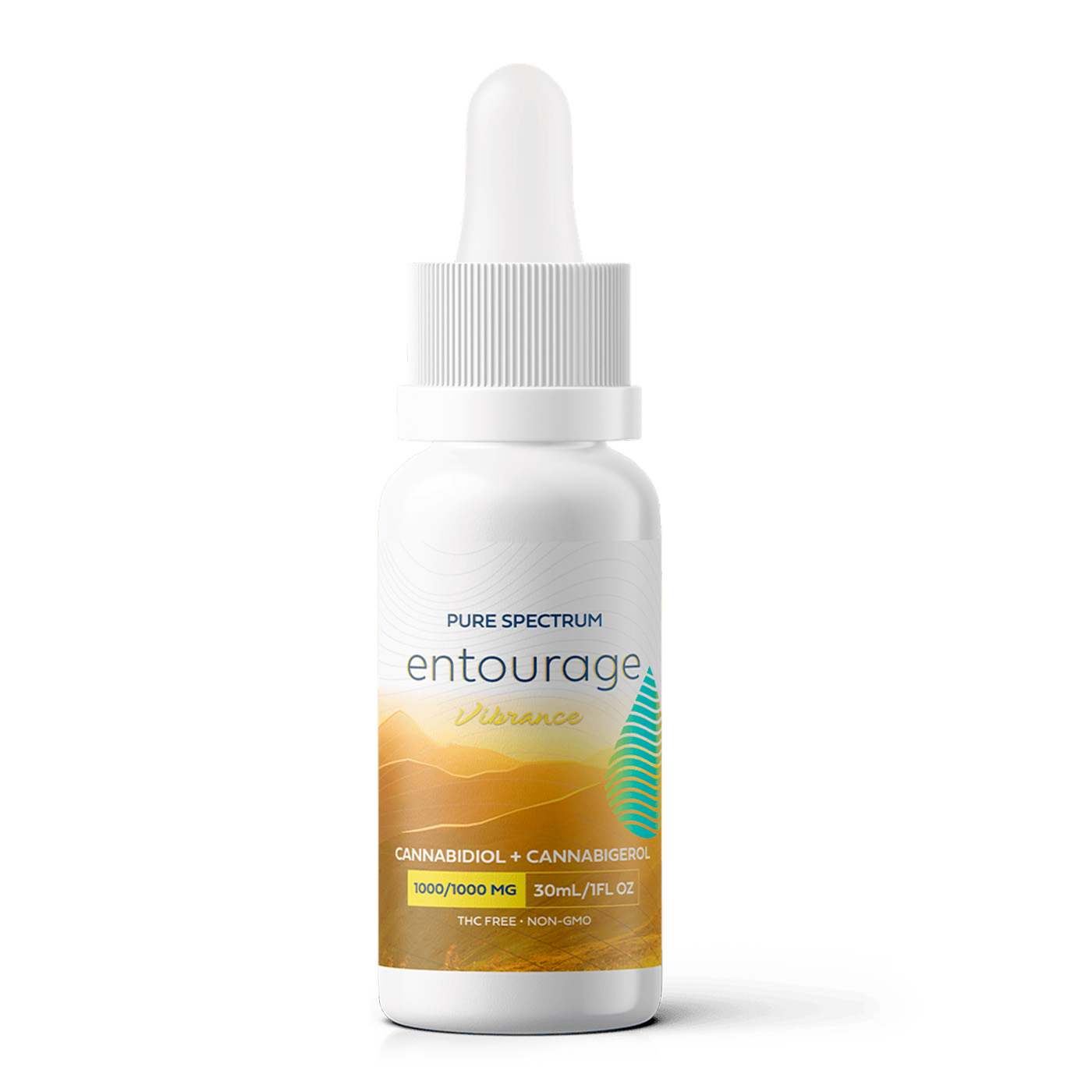 Pure Spectrum, Entourage CBD and CBG Oil, Vibrance, Broad Spectrum THC-Free, 1fl oz, 1000mg CBD and 1000mg CBG