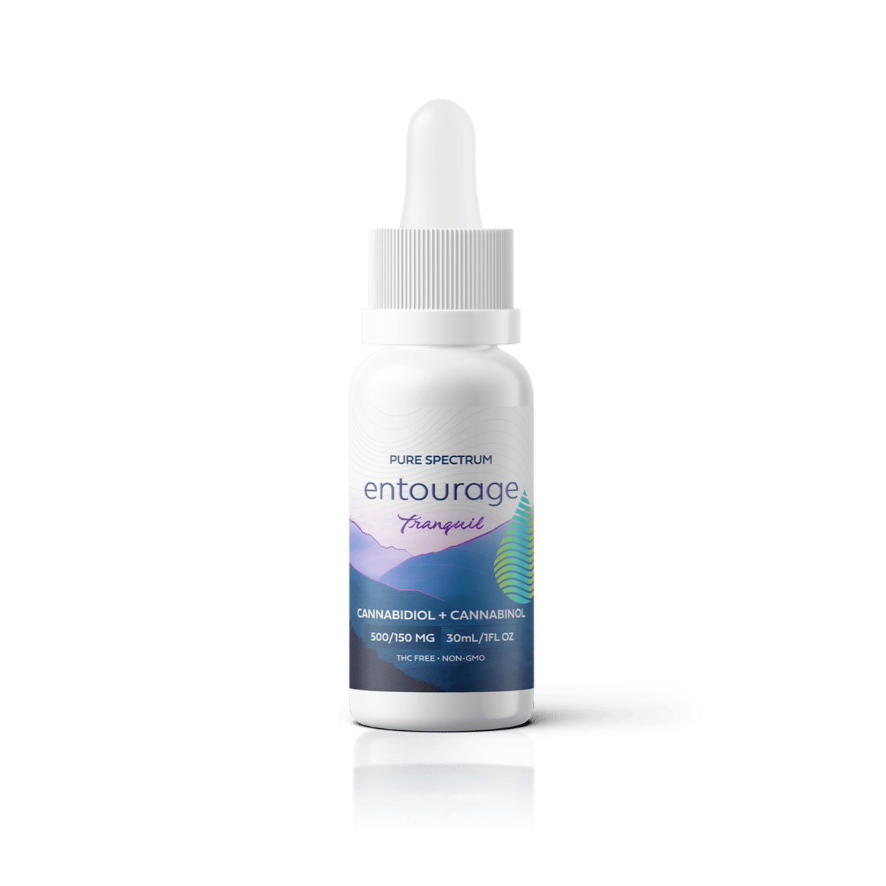 Pure Spectrum, Entourage CBD and CBN Oil, Tranquil, 1oz, 500mg CBD and 150mg CBN 1