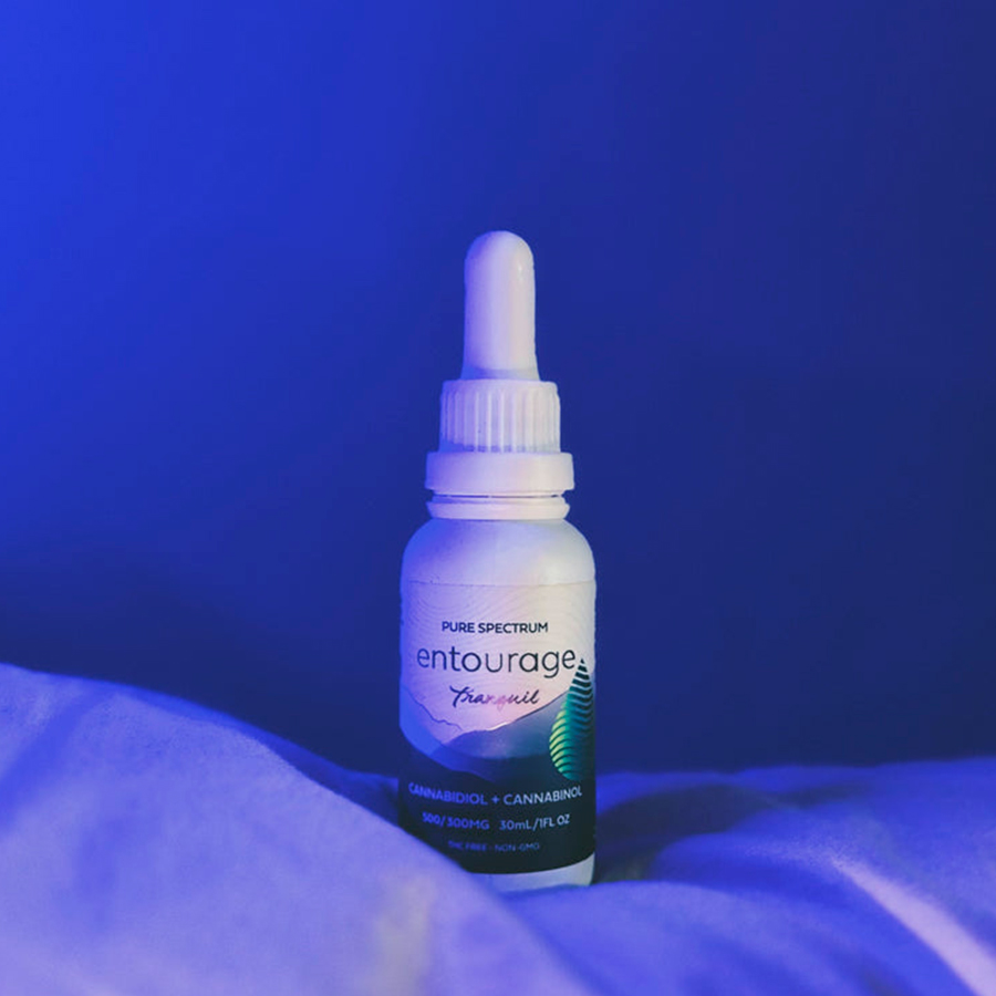 Pure Spectrum, Entourage CBD and CBN Oil, Tranquil, Broad Spectrum THC-Free, 1fl oz, 500mg CBD and 300mg CBN