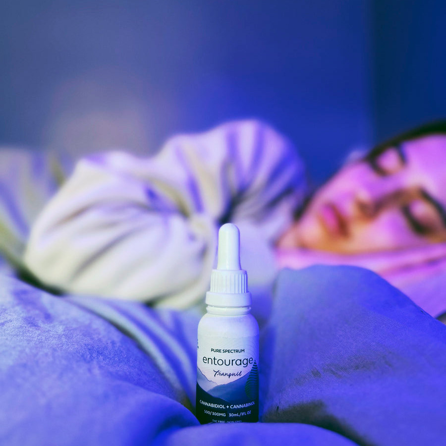 Pure Spectrum, Entourage CBD and CBN Oil, Tranquil, Broad Spectrum THC-Free, 1fl oz, 500mg CBD and 300mg CBN