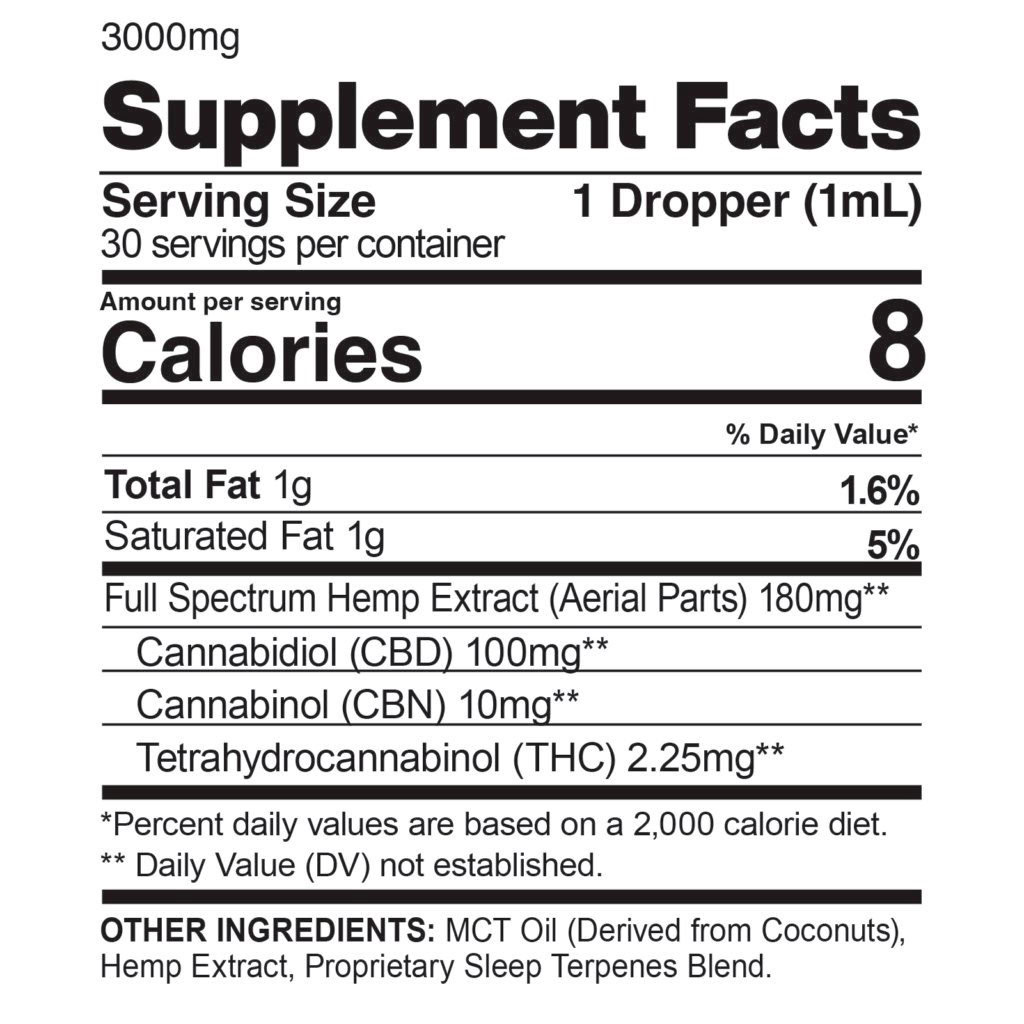 CBDfx, CBN + Delta-9 THC Drops- Sweet Dreams Blend, Full Spectrum, 1oz, 67.5mg THC + 300mg CBN + 3000mg CBD 1