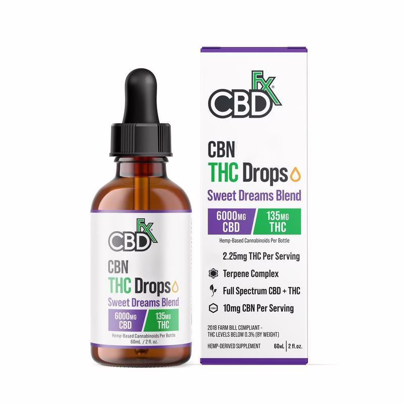 CBDfx-CBN-Delta-9-THC-Drops-Sweet-Dreams-Blend-Full-Spectrum-2oz-135mg-THC-600mg-CBN-6000mg-CBD-2 CBDfx, CBN + THC Drops: Sweet Dreams Blend, Full Spectrum, 2fl oz, 135mg THC + 600mg CBN + 6000mg CBD