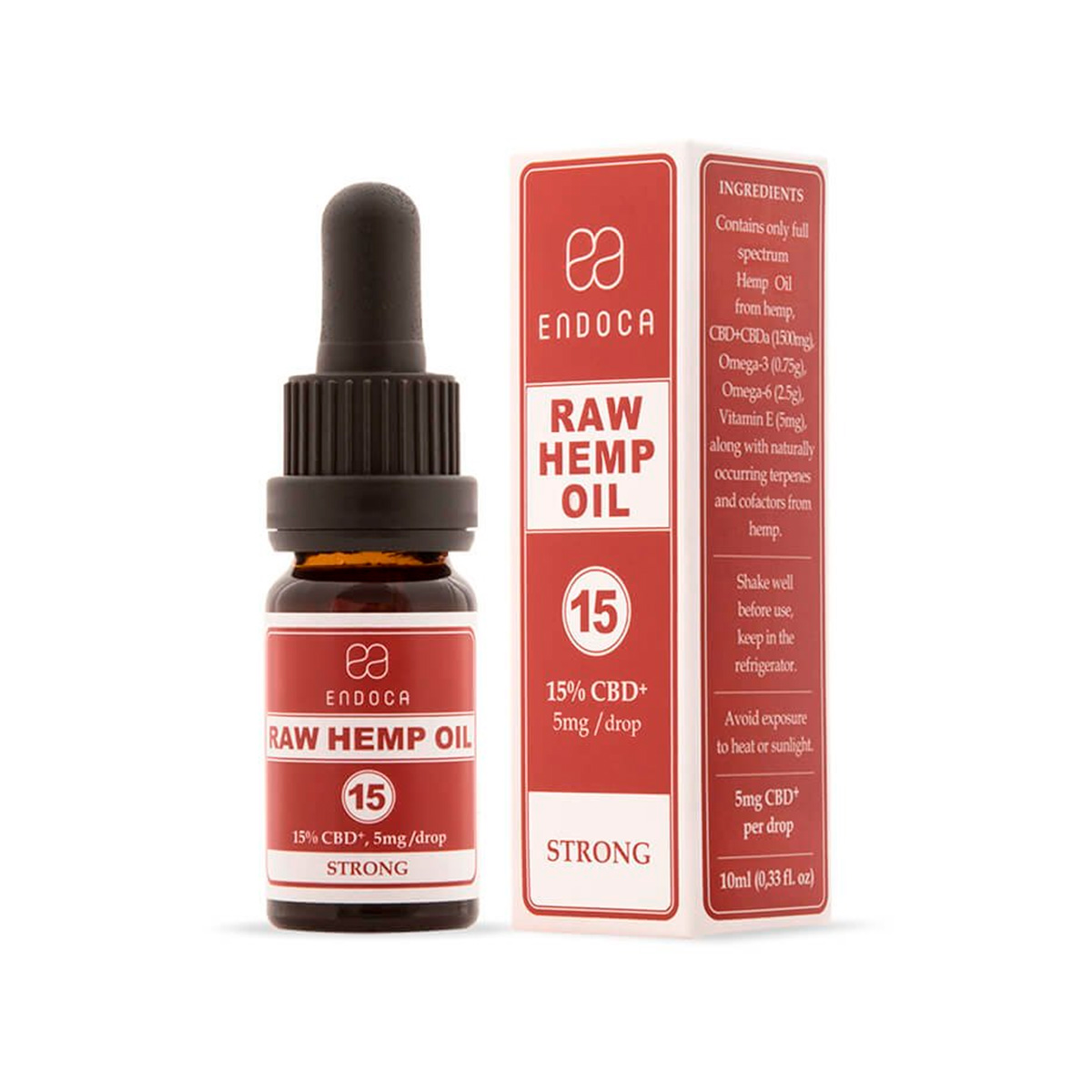 Endoca, Raw CBD + CBDa Oil 15% Strong, Full Spectrum, 0.33fl oz, 1500mg CBD+CBDa Endoca, Raw CBD + CBDa Oil 15% Strong, Full Spectrum, 0.33fl oz, 1500mg CBD+CBDa