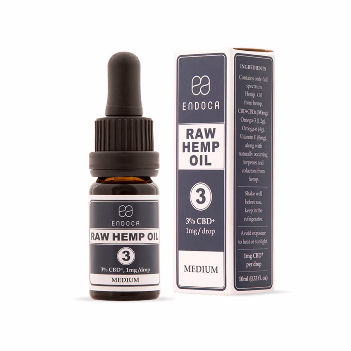Endoca, Raw CBD + CBDa Oil 3% Medium, Full Spectrum, 1fl oz, 900mg CBD+CBDa Endoca, Raw CBD + CBDa Oil 3% Medium, Full Spectrum, 1fl oz, 900mg CBD+CBDa