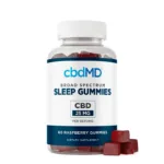 cbdMD, CBD Sleep Aid Melatonin Gummies, Raspberry, Broad Spectrum THC-Free, 60ct, 750mg CBD