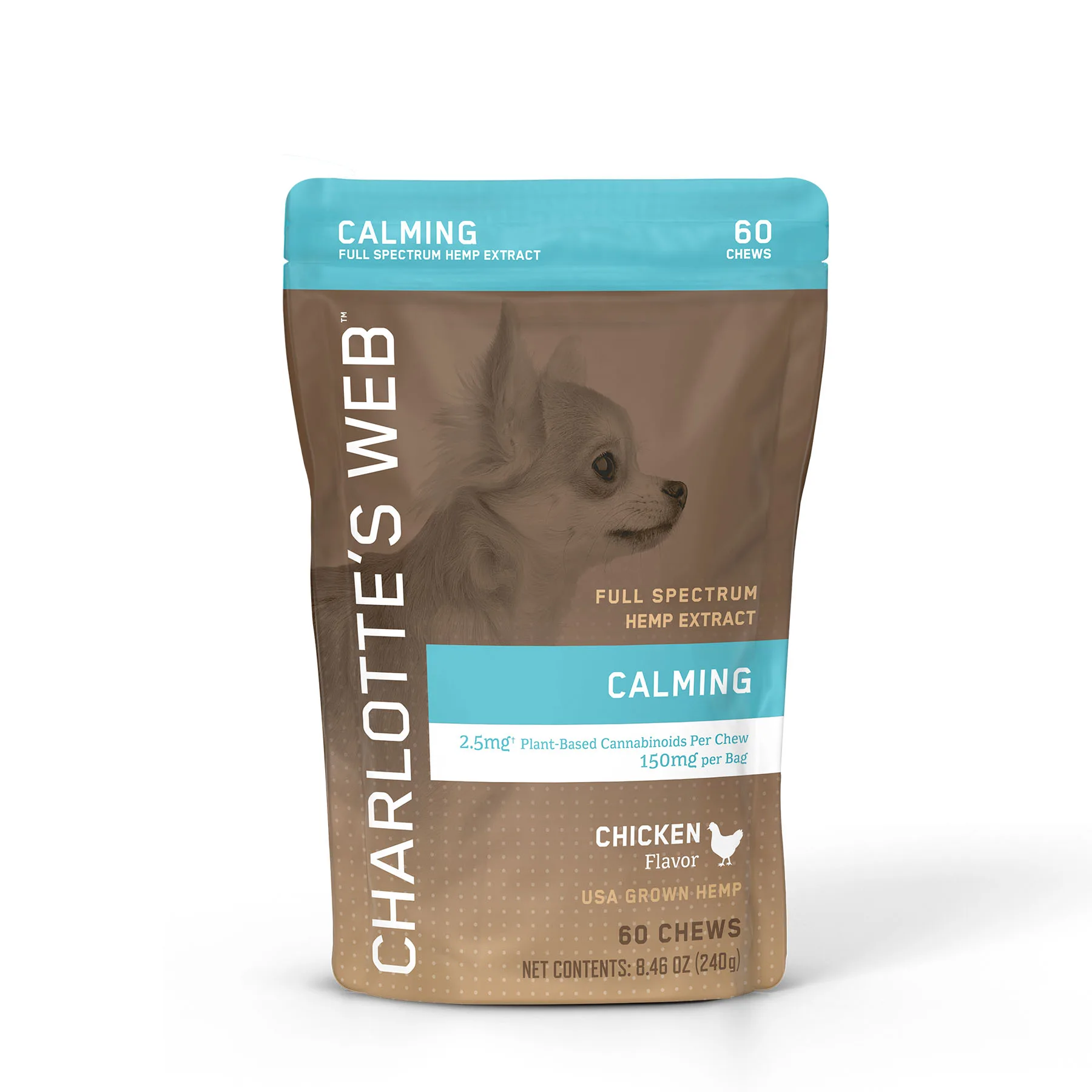 Charlotte's Web, Calming Chews for Dogs, Chicken Flavor, Full Spectrum, 60ct, 150mg CBD