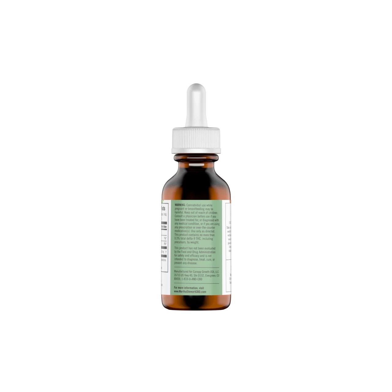 Martha Stewart CBD, Blood Orange Oil Drops, Isolate THC-Free, 1oz, 750mg CBD 1