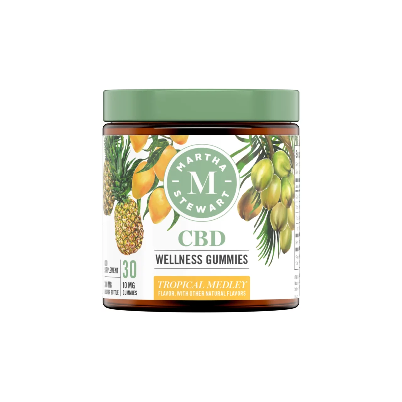 Martha Stewart CBD, Tropical Medley Wellness Gummies, Isolate THC-Free, 30ct, 300mg CBD 1