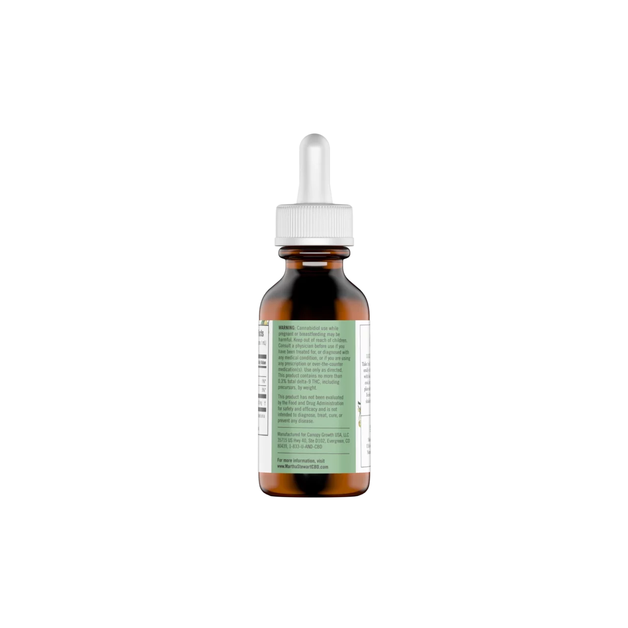 Martha Stewart CBD, Unflavored Oil Drops, Isolate THC-Free, 1oz, 750mg CBD 1
