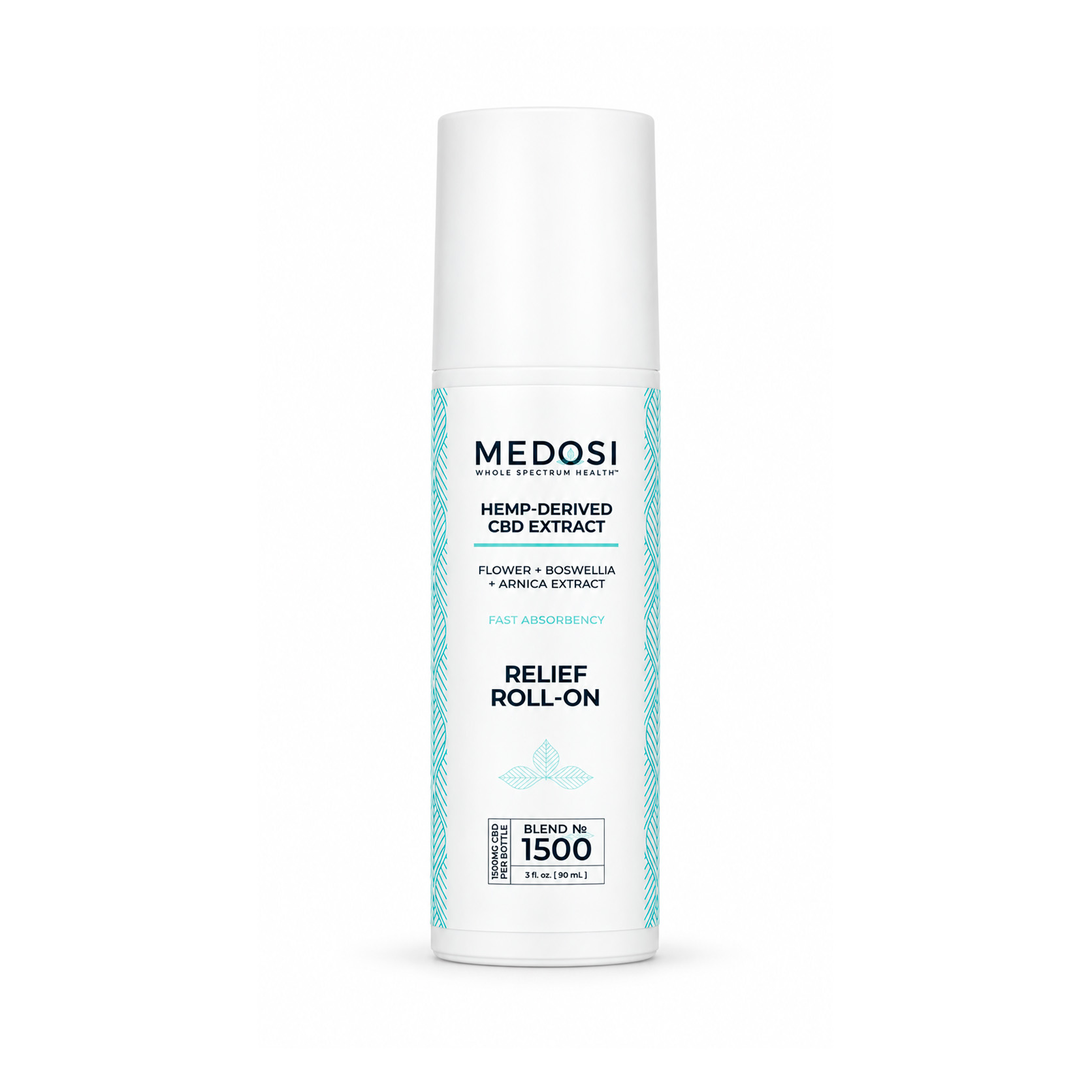 Medosi, CBD Relief Roll-On Gel, THC-Free, 3fl oz, 1500mg CBD
