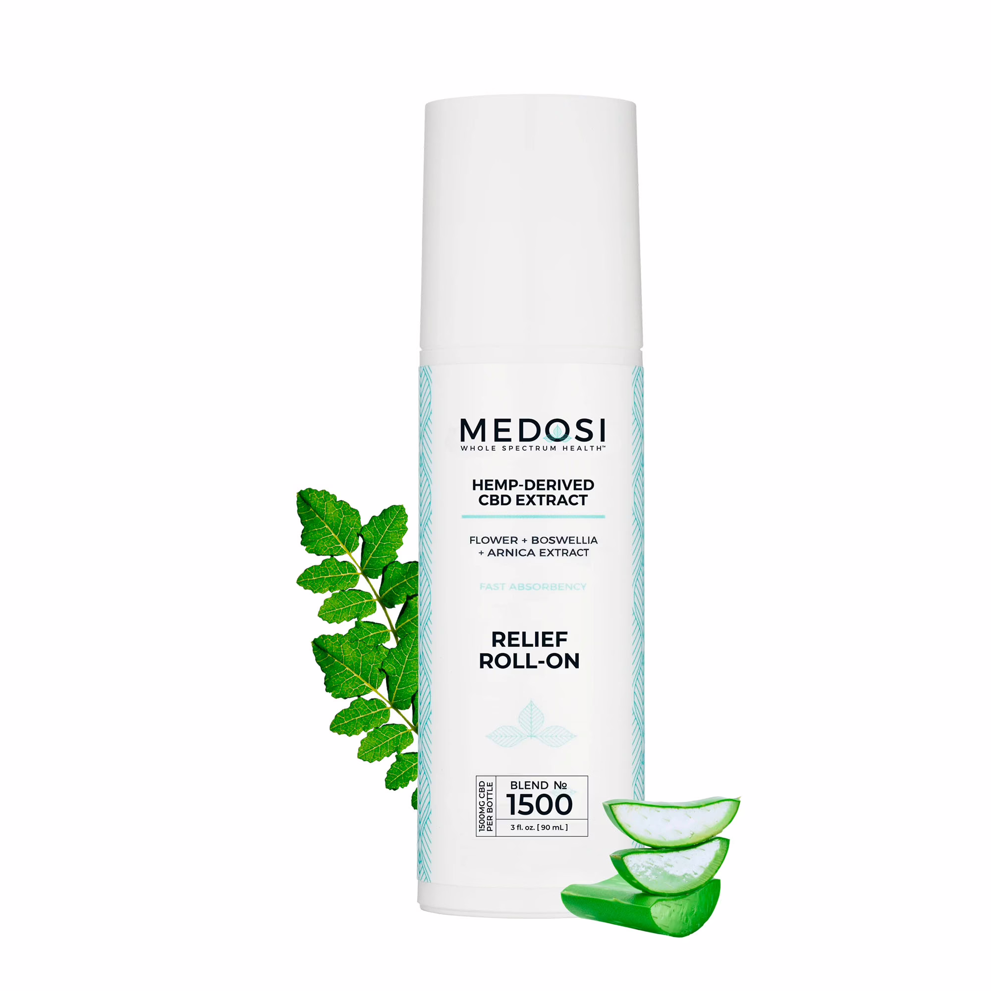 Medosi, CBD Relief Roll-On Gel, THC-Free, 3fl oz, 1500mg CBD