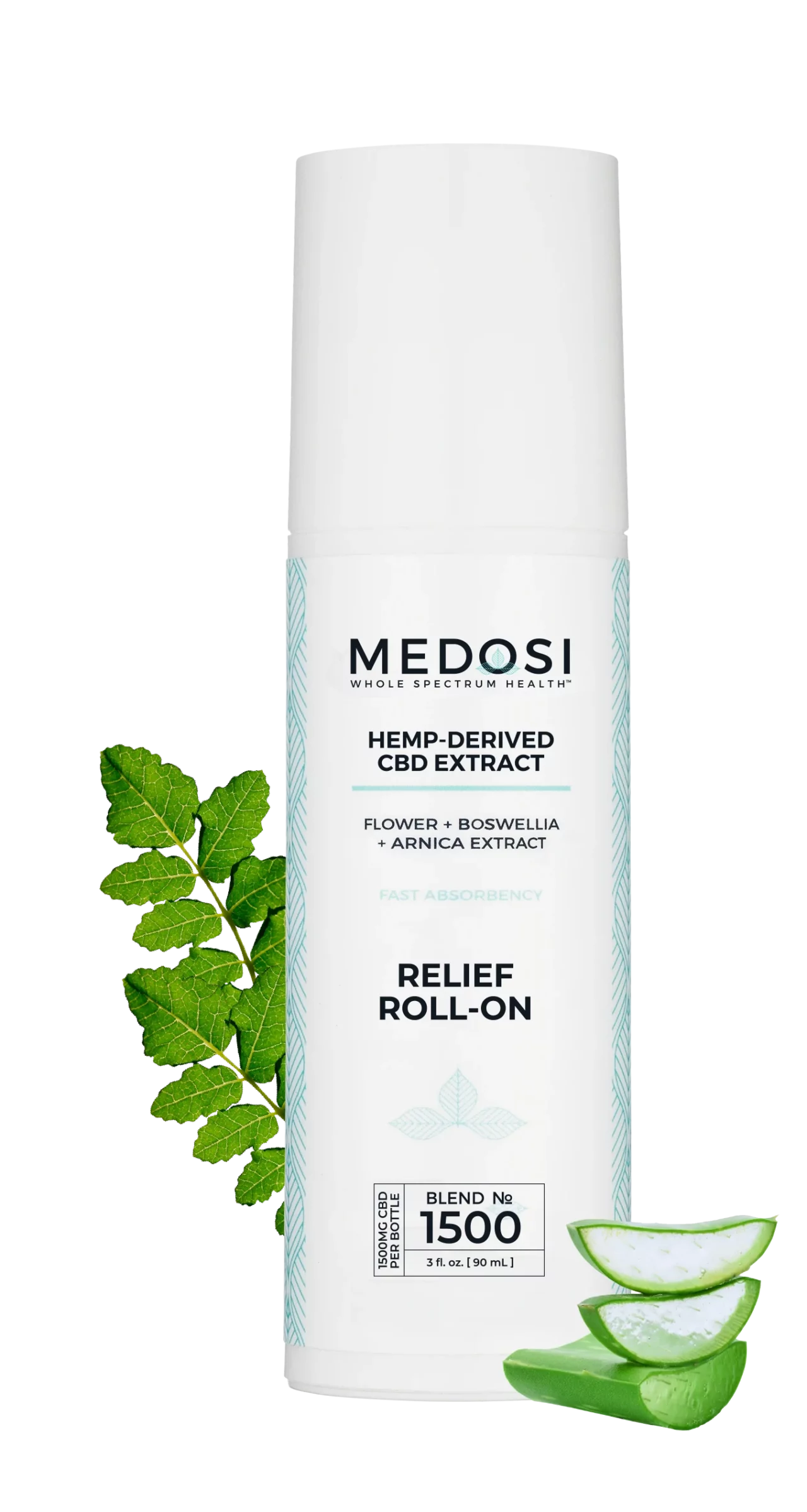 Medosi, CBD Relief Roll-On Gel, THC-Free, 3oz, 1500mg CBD 1