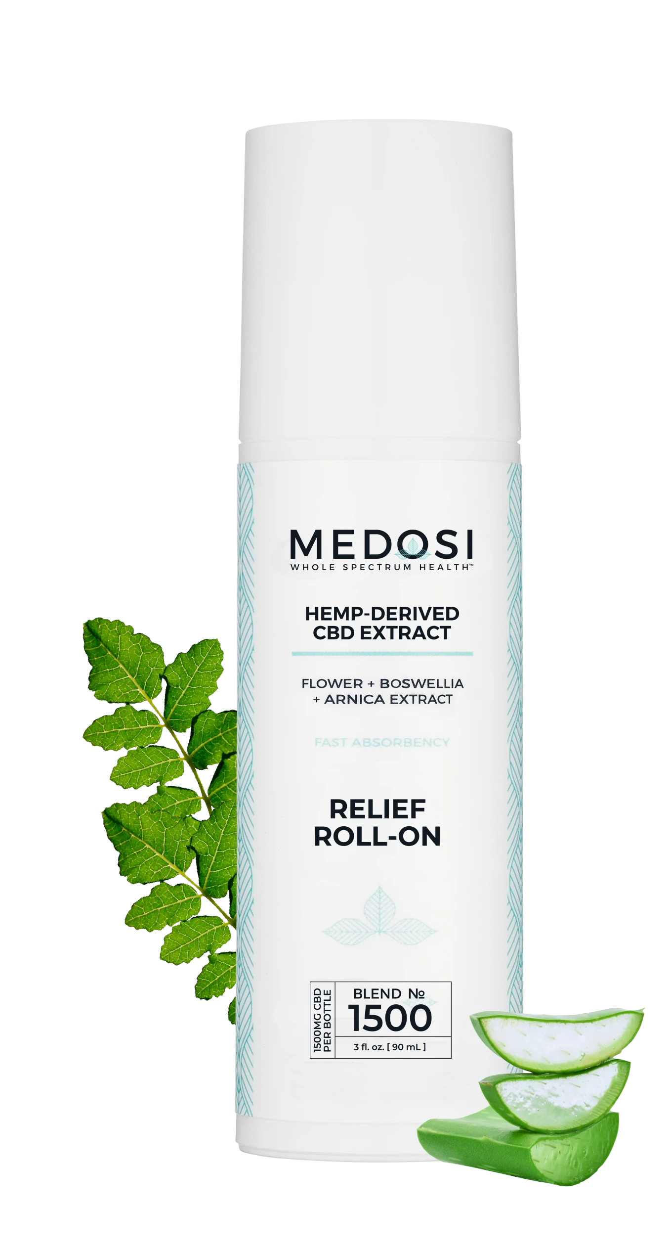 Medosi, CBD Relief Roll-On Gel, THC-Free, 3oz, 1500mg CBD 1