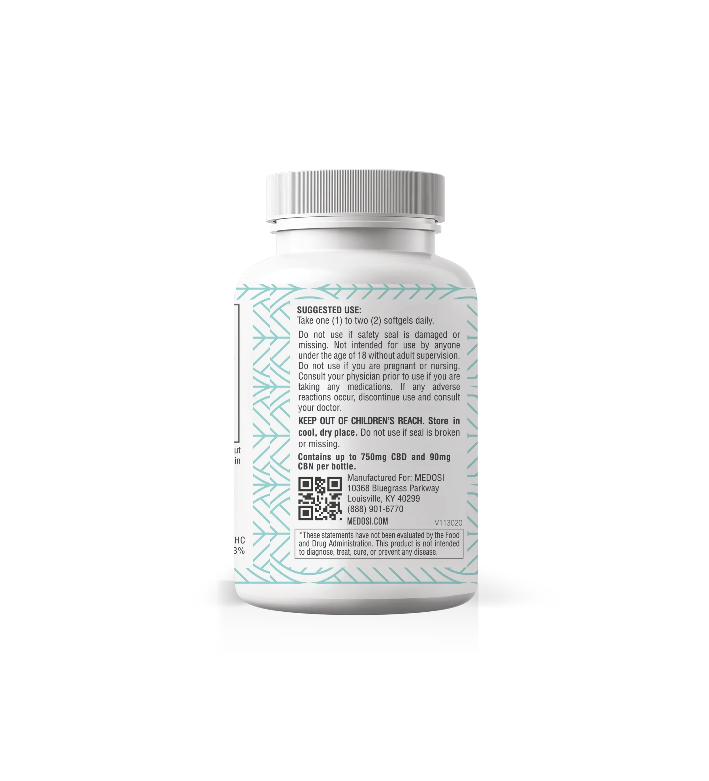 Medosi, CBD Sleep Support Softgels, Full Spectrum, 30ct, 90mg CBN + 750mg CBD 1