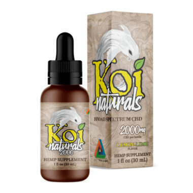 Koi CBD, CBD Oil Tincture, Broad Spectrum, Lemon-Lime, 1fl oz, 2000mg CBD