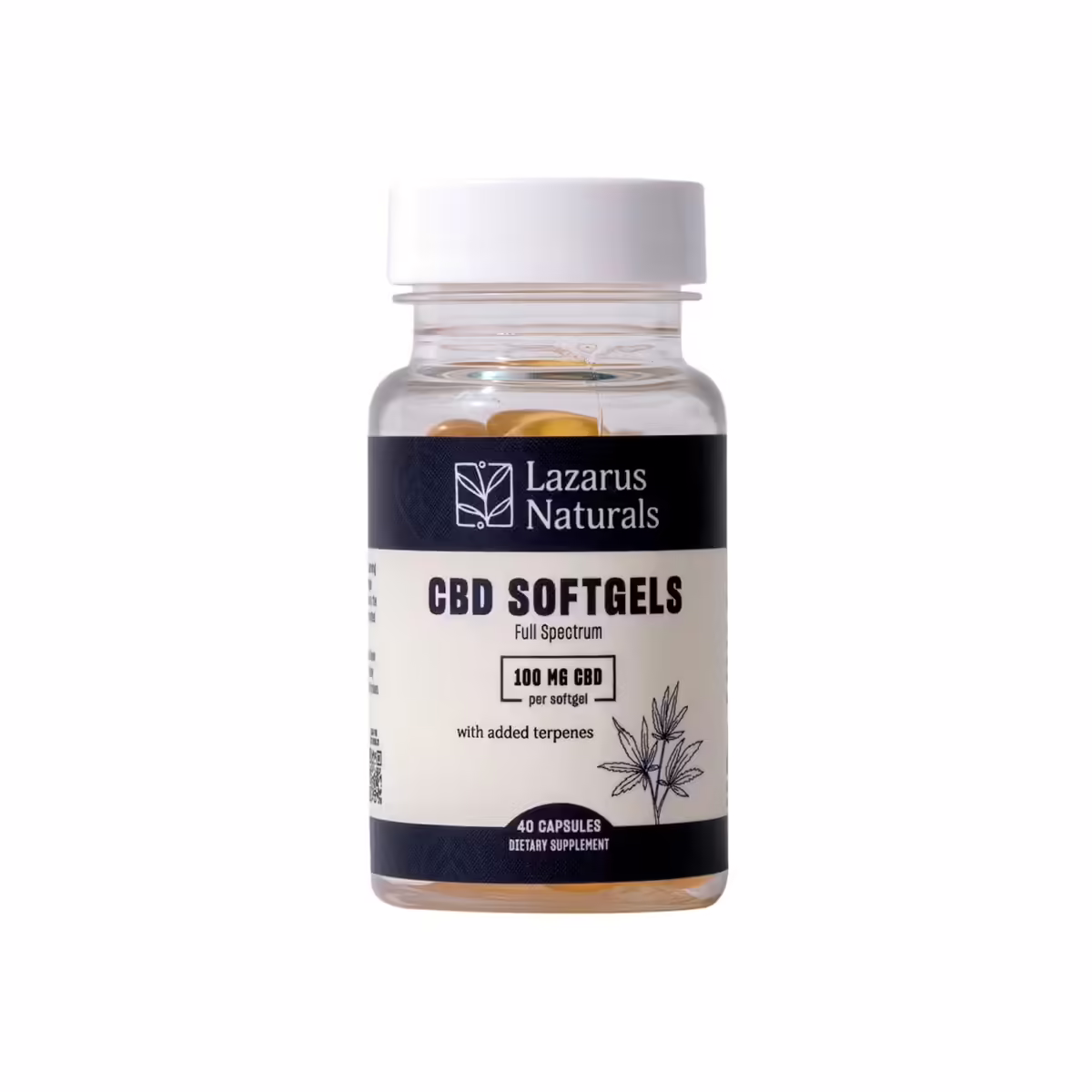 Lazarus Naturals, 100mg Full Spectrum CBD Softgels, 40ct, 4000mg CBD Lazarus Naturals, 100mg Full Spectrum CBD Softgels, 40ct, 4000mg CBD