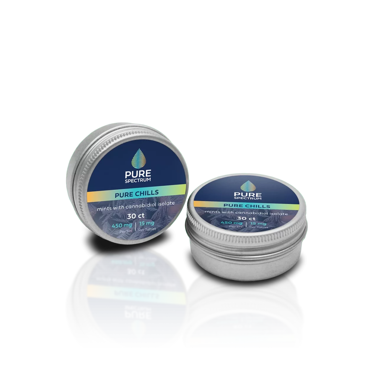 Pure Spectrum, Pure Chill CBD Mints, Isolate THC-Free, 30ct, 450mg CBD 1