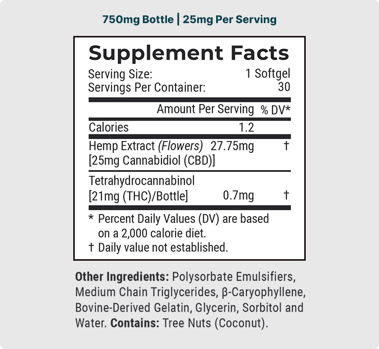Joy Organics, CBD Softgels, Full Spectrum, 30ct, 750mg CBD