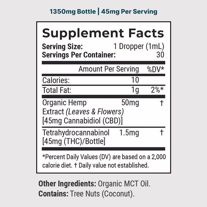 Joy Organics, Unflavored Organic CBD Tincture, Full Spectrum, 1fl oz, 1350mg CBD