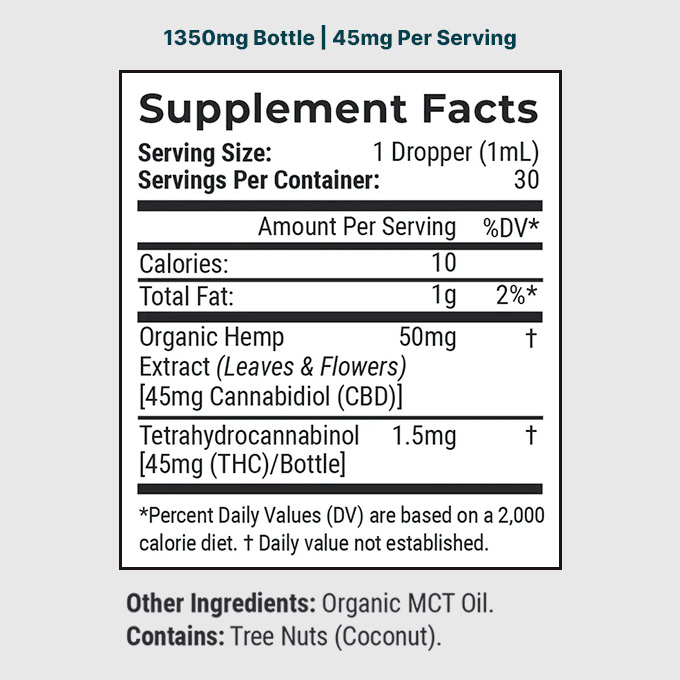 Joy Organics, Unflavored Organic CBD Tincture, Full Spectrum, 1fl oz, 1350mg CBD