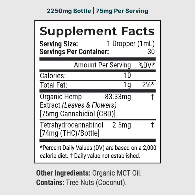 Joy Organics, Unflavored Organic CBD Tincture, Full Spectrum, 1fl oz, 2250mg CBD