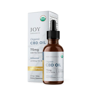Joy Organics, Unflavored Organic CBD Tincture, Full Spectrum, 1fl oz, 2250mg CBD