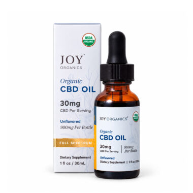 Joy Organics, Unflavored Organic CBD Tincture, Full Spectrum, 1fl oz, 900mg CBD