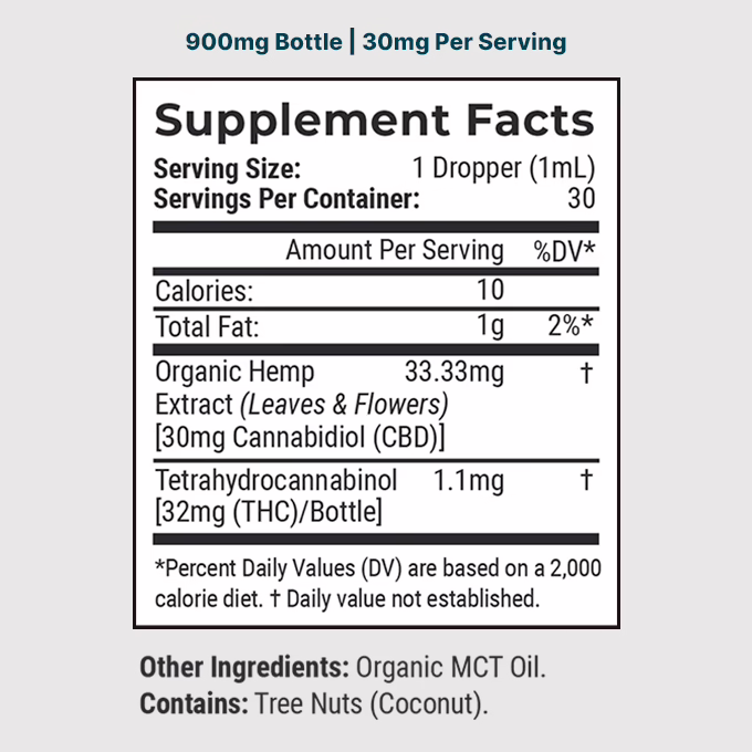 Joy Organics, Unflavored Organic CBD Tincture, Full Spectrum, 1fl oz, 900mg CBD