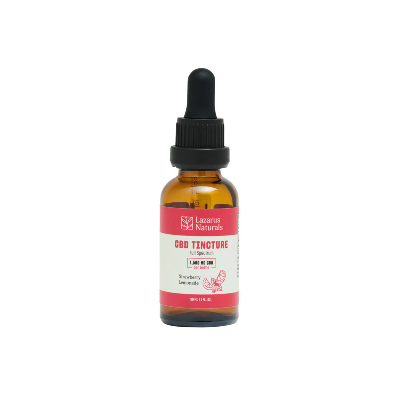 Lazarus Naturals, CBD Tincture, Strawberry Lemonade, Full
