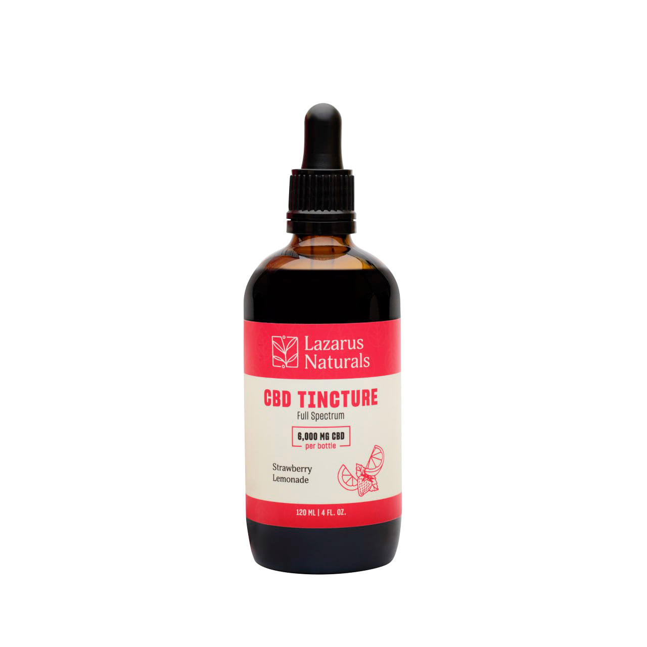 Lazarus Naturals, CBD Tincture, Strawberry Lemonade, Full Spectrum, 4fl oz, 6000mg CBD 2