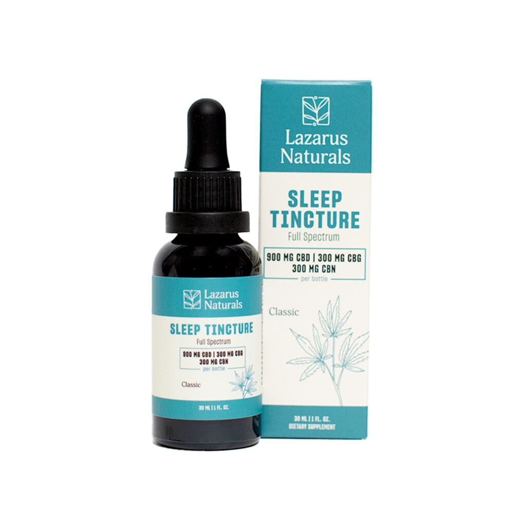 Lazarus Naturals, CBD Sleep Tincture, Full Spectrum, 1fl Oz, 300mg CBG ...