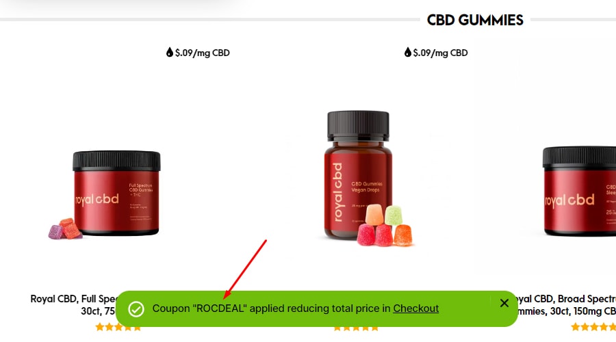 How to Apply Royal CBD Coupons? Step 3